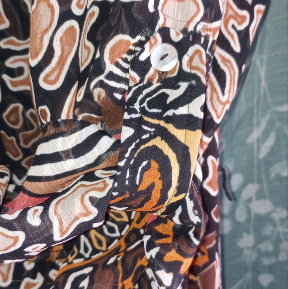Ruby Rd geometric print long sleeve bottom down shirt dress size 18w - Picture 4 of 14